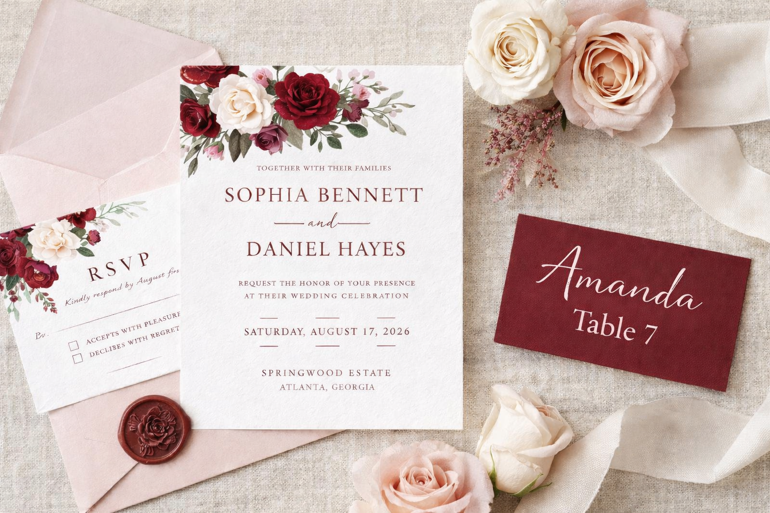 Invitation Suite and Place Cards