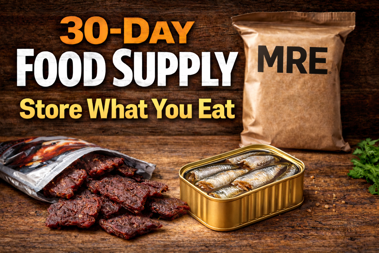 30-Day Food Supply: Store What You Eat (Real Food Beats MRE Stockpiles)